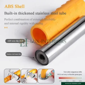 Safety Hand Rail – Stainless Steel Core with Anti-Slip Rubber Grip – 50cm Bathroom Support