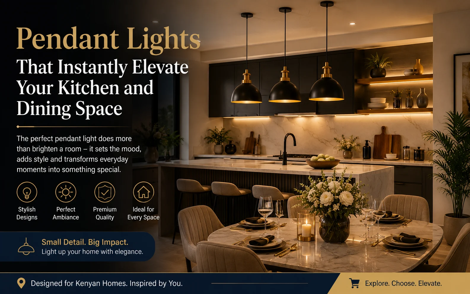 Pendant Lights That Instantly Elevate Your Kitchen and Dining Space 1 Pendant Lights That Instantly Elevate Your Kitchen and Dining Space Lux Interiors.co .ke