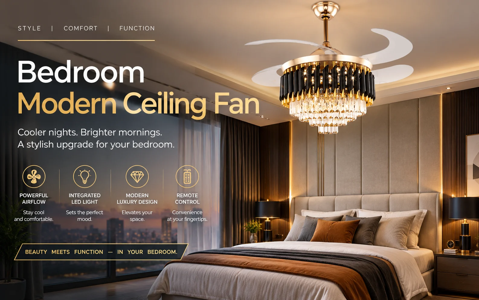 Bedroom Modern Ceiling Fan Lux Interiors.co .ke